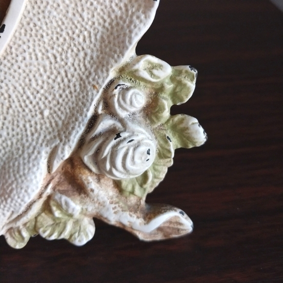 Antique Cast Metal Floral Standing Picture Frame for two Pictures - Picture 3 of 16